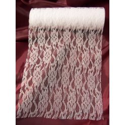Csipke dekoranyag fehér (29 cm * 5 m)