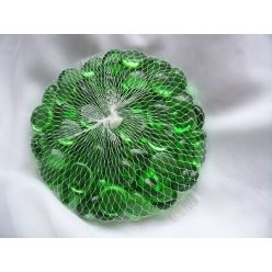 zöld dekorkő,dekorkavics fényes(kb.100 db-os), 2 cm