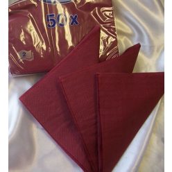 33*33 szalvéta (50 db/cs) bordó 