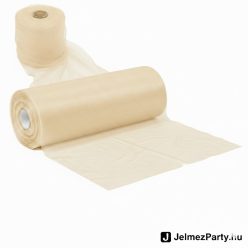   Krém organza dekorációs anyag (47 cm x 10 m) – Elegáns ekrü ünnepi dekorációs tekercs