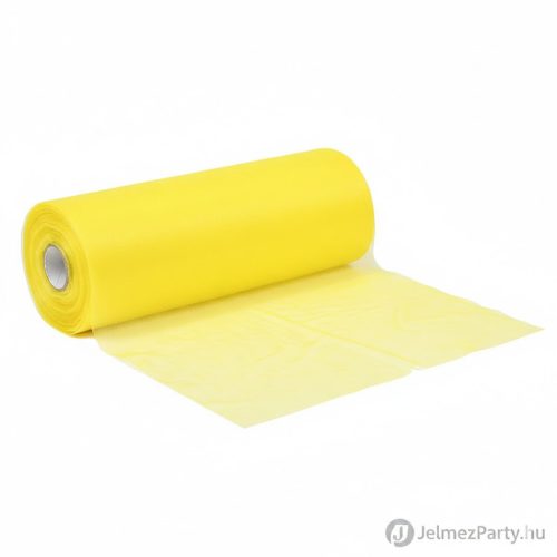 Citromsárga organza dekorációs anyag (47 cm x 10 m) – Vidám napsárga ünnepi dekorációs tekercs