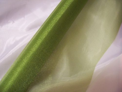 zöld(moha) 47 cm * 10 m organza 
