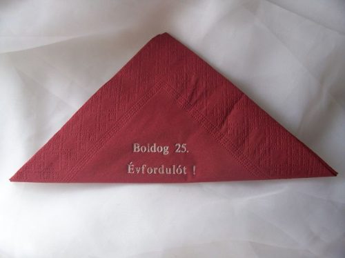 Boldog 25. évfordulót ! szalvéta (12 db/cs) sötétkék színben