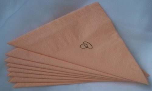 gyűrűs szalvéta barack (50 db/cs)