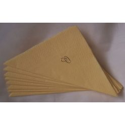 gyűrűs szalvéta krém (50 db/cs)-Ezüst gyűrűvel