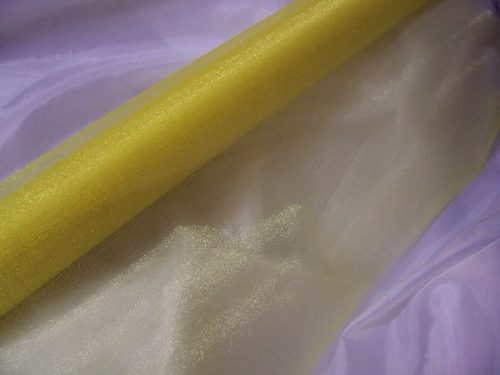 citromsárga 23,5 cm * 10 m organza 