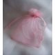 9*11 cm organza tasak pink (10 db)