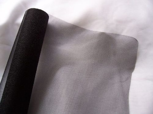 fekete 23,5 cm * 10 m organza