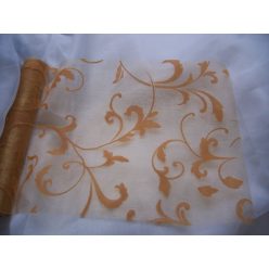 inda mintás arany organza (24 cm * 5 m)