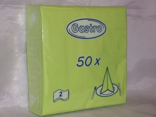 33*33 cm élénkzöld szalvéta (50 db), 2 rétegű