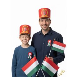   Papír huszárcsákó magyar címerrel – Ünnepi jelmez kiegészítő nemzeti ünnepre