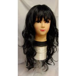 frufrus, hullámos fekete paróka