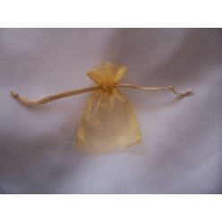 7,5 * 10 cm arany organza tasak (10 db)