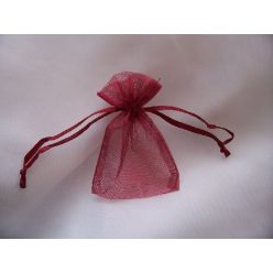 7,5*10 cm bordó organza tasak (20 db)