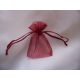 7,5*10 cm bordó organza tasak (20 db)