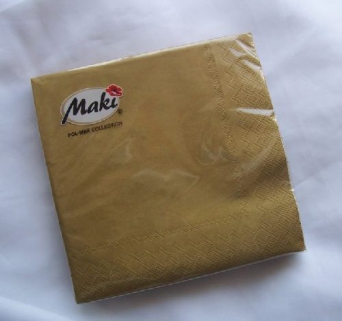 33*33 szalvéta, 3 rétegű (20 db/cs) arany