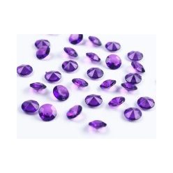 Gyémánt dekorkő slila (100 db)-(ADC12-105), 1,2 cm