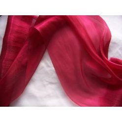 Szatén-organza (47 cm * 10 m) élénk bordó