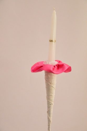 Pink szettből - keringógyertya ifjú párnak