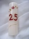 évszámos gyertya 25., egyedi kézi munka (15 cm) évszámos gyertya 25., egyedi kézi munka (15 cm)