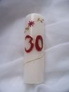 évszámos gyertya 30., egyedi kézi munka (15 cm) évszámos gyertya 30., egyedi kézi munka (15 cm)