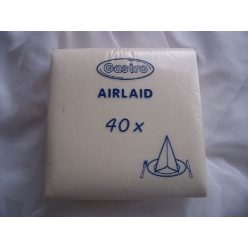 Textil hatású, fehér szalvéta (40*40) -50 db