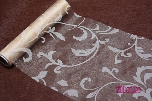 inda mintás krém organza (24 cm * 5 m) 