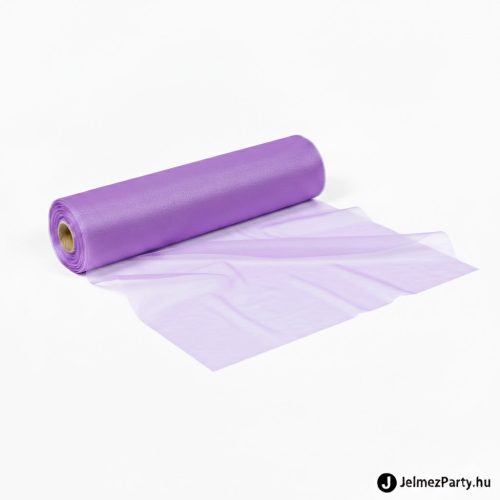 Milka lila organza dekorációs anyag (47 cm x 10 m) – Különleges lila ünnepi dekorációs tekercs