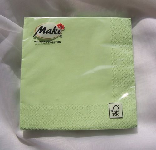 33*33 szalvéta, 3 rétegű (20 db/cs) halványzöld