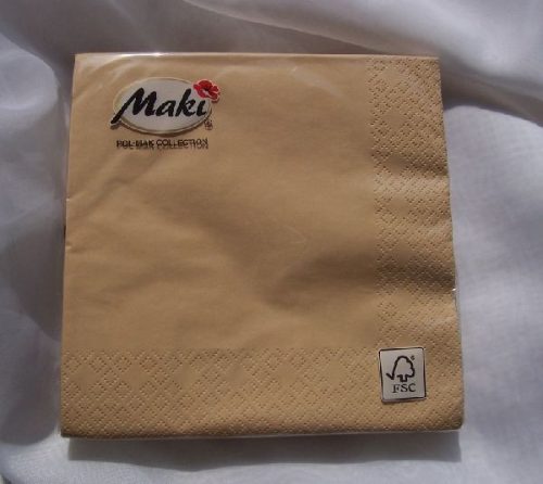 33*33 szalvéta, 3 rétegű (20 db/cs) capuccino