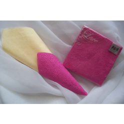 pink dombornyomott  desszert szalvéta (15 db)