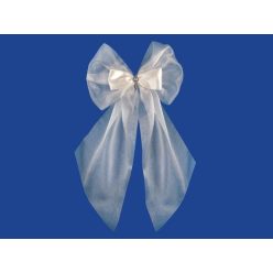 Kilincsdísz organza strasszkővel (2 db) krém kkr079