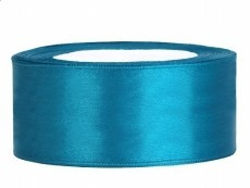 2,5 cm-s szatén szalag (25 m) türkizkék 