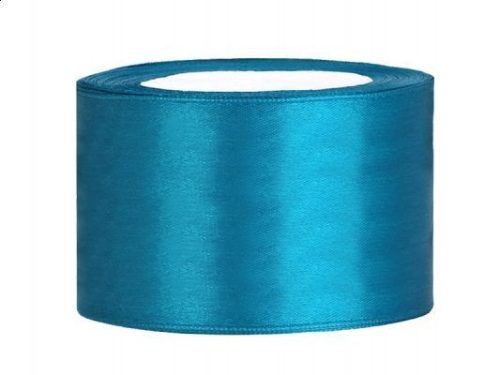 3,8 cm-s szatén szalag (25 m) türkizkék