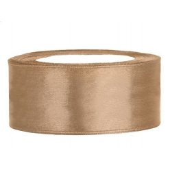 2,5 cm-s szatén szalag (25 m) arany 