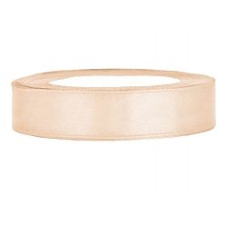 1,2 cm-s szatén szalag (25 m) krém