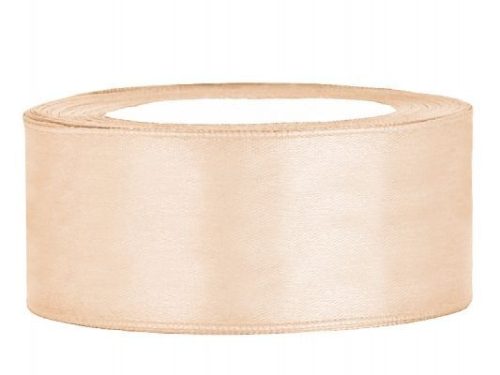 2,5 cm-s szatén szalag (25 m) krém 