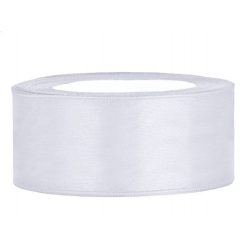 2,5 cm-s szatén szalag (25 m) fehér 