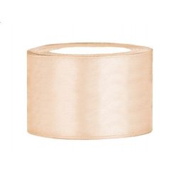 3,8 cm-s szatén szalag (25 m) krém 