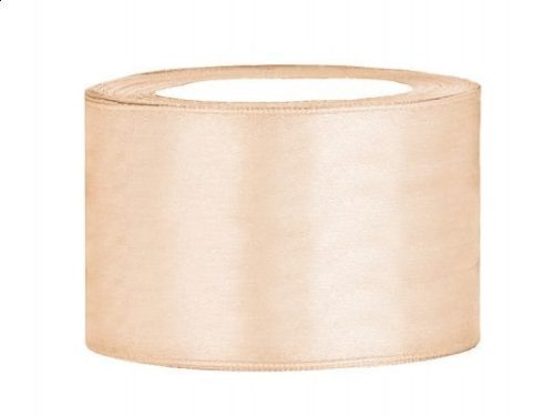 3,8 cm-s szatén szalag (25 m) krém 