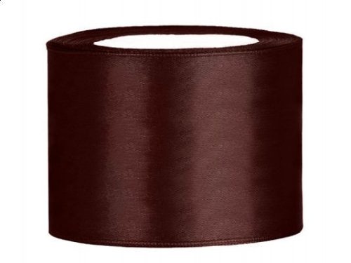 5 cm-s szatén szalag (25 m) barna