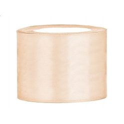 5 cm-s szatén szalag (25 m) krém 
