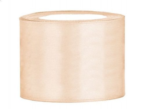 5 cm-s szatén szalag (25 m) krém 