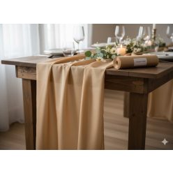 Selyem dekoranyag asztali futó arany (25 cm * 10 m)