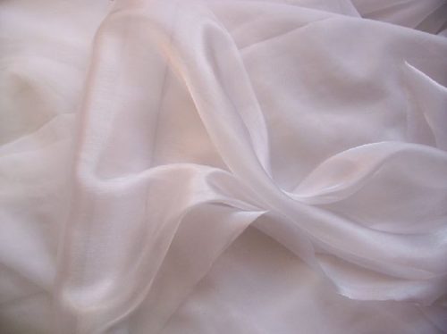 Szatén-organza (47 cm * 10 m) fehér