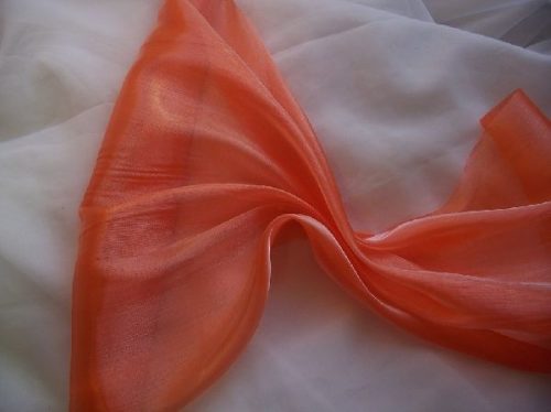 Szatén-organza (47 cm * 10 m) narancs
