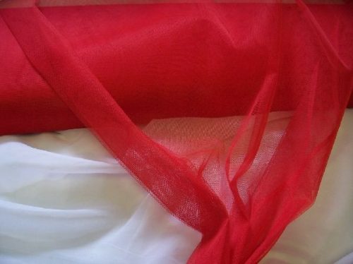 Tüll dekoranyag (1,5 m széles) piros