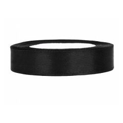 5 cm-s szatén szalag (5 cm*22 m) fekete (HS-1039) 