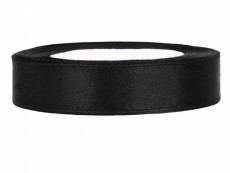 5 cm-s szatén szalag (5 cm*22 m) fekete (HS-1039) 