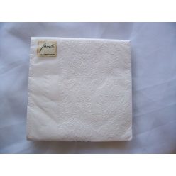 fehér (4925) dombornyomott szalvéta 33x33 (15 db) AMB 